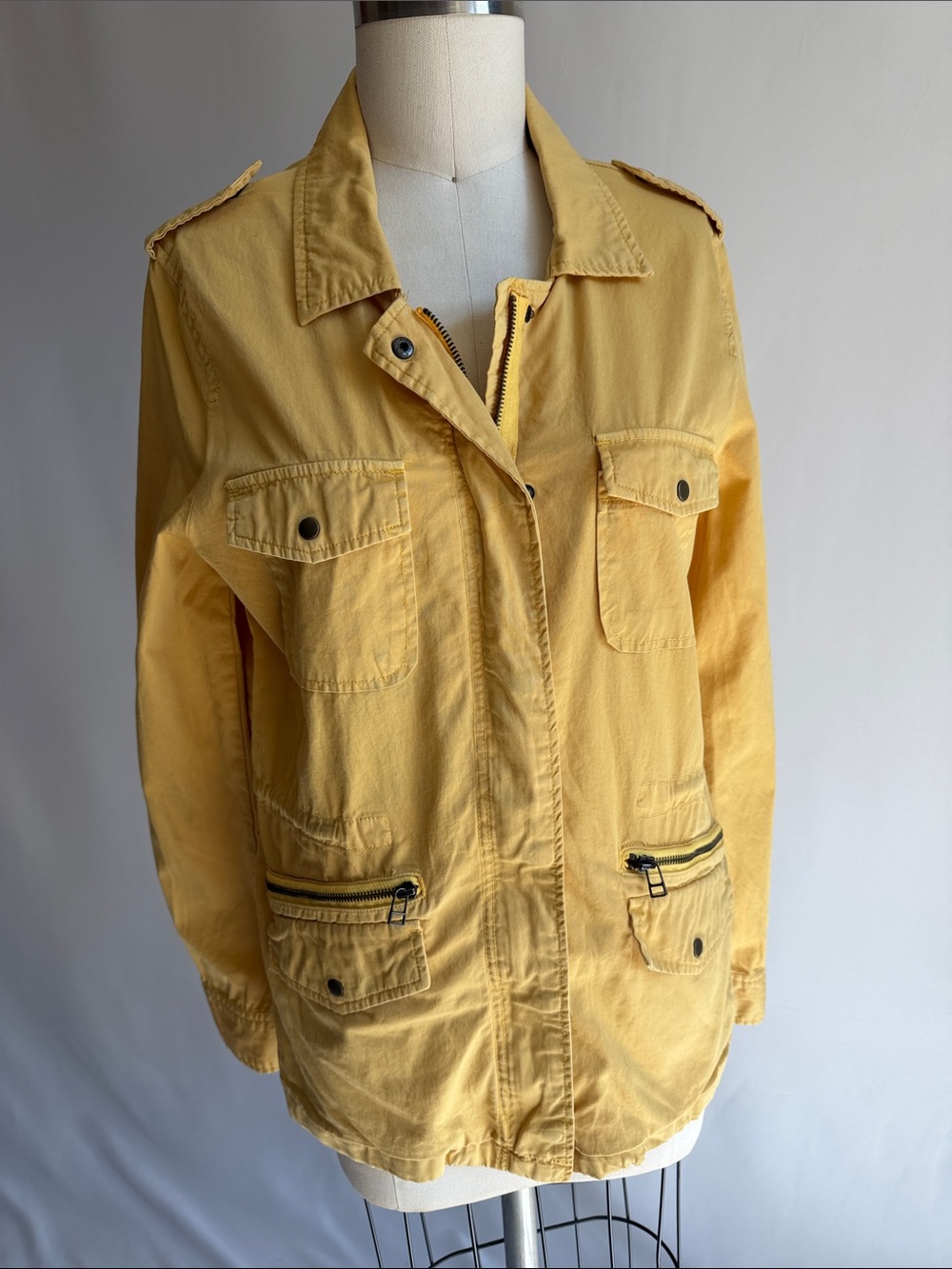 Velvet by Graham & Spencer Yellow Utility Field Jacket